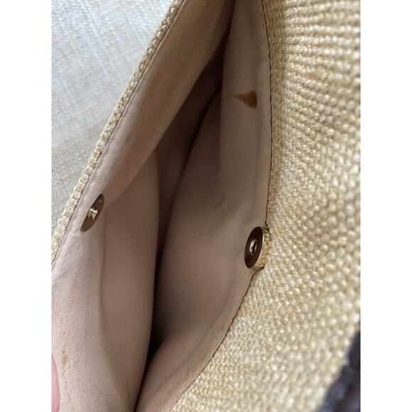 Vintage Etienne Aigner Bag Purse Natural Woven - Picture 6 of 10